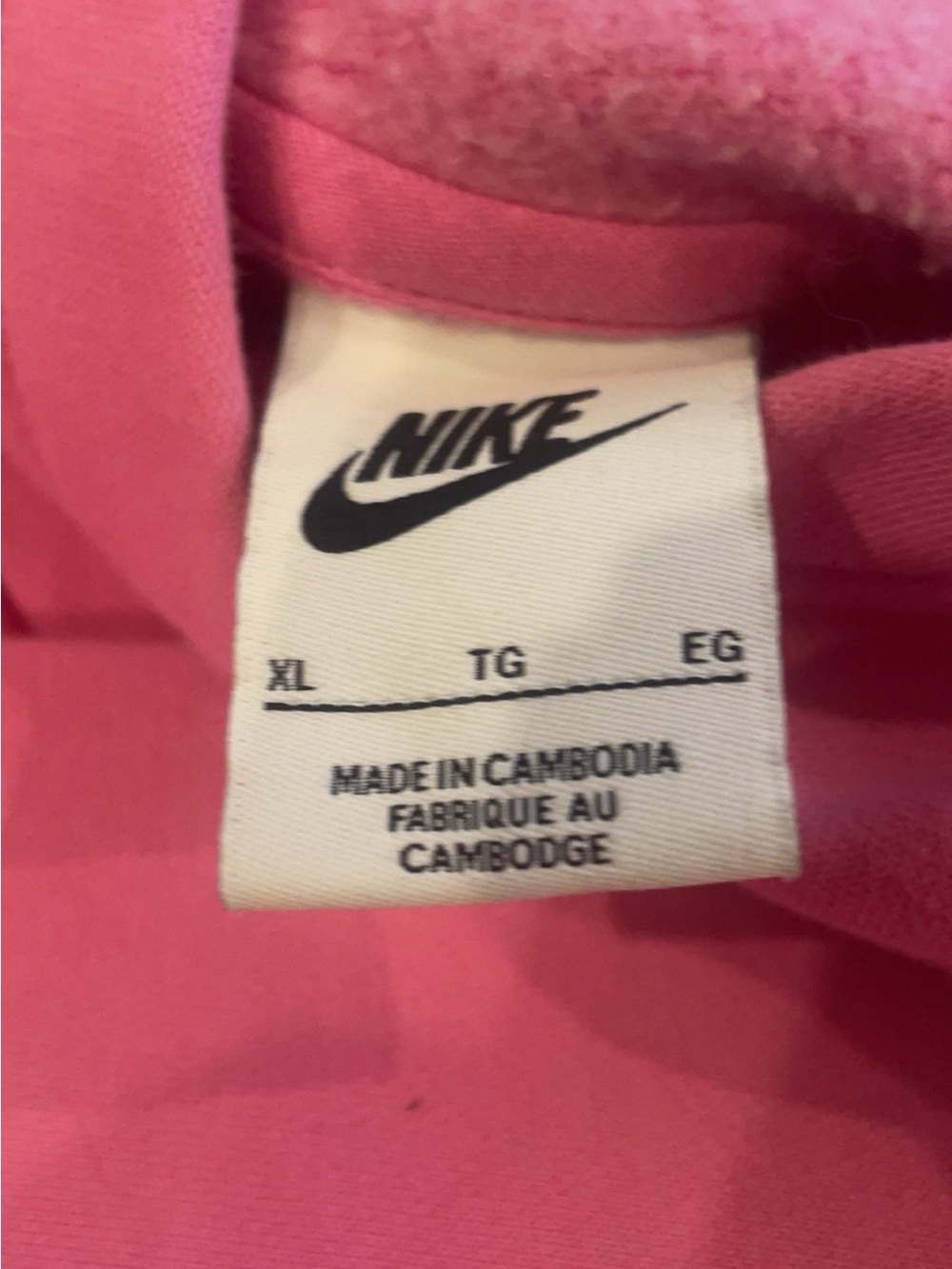 Nike Girls Pink Hoodie Sweatshirt - Picture 2 of 3